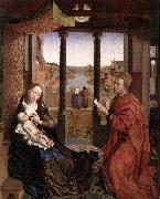 WEYDEN, Rogier van der St Luke Drawing a Portrait of the Madonna oil painting artist